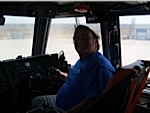 Dave Crawford at the controls of the LCAC