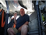 Todd Fowler at the controls of the LCAC