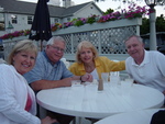Roz & Byron Cooley and Nancy & Rick Banks having lunch on the waterfront
