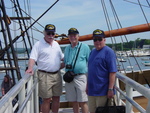 Jack Turley, Jim Kress & Joe Trytten on brow of the Mayflower