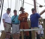 Jack Turley, Jim Kress, Mayflower Captain & Joe Tryten
