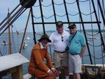 Mayflower Captain with crew Jack Turley & Jim Kress