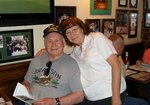 Pat Dege and her father Kelly Vega at the "CHEERS" bar