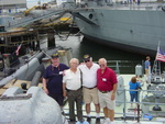 Bill Albritton, Willie Shiels, Jack Turley & Gary Bair on board the Soviet Corvette Hiddensee
