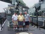 Jack Turley, Byron Cooley & Al Davidson onboard the submarine USS Lionfish