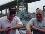 Jack Turley & Joe Trytten on the bridge of the Lionfish