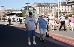 Bob & Leslie Sheard entering the Boston Navy Yard