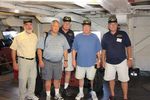 Don Haslett, Byron Cooley, Jack Turley, Joe Trytten & Bill Rennicke below decks
